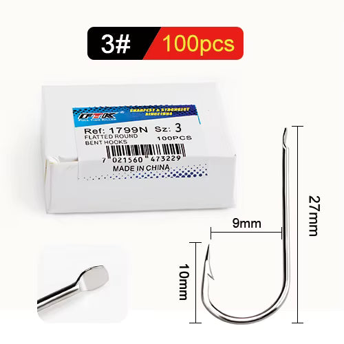 Fishing hooks made of steel