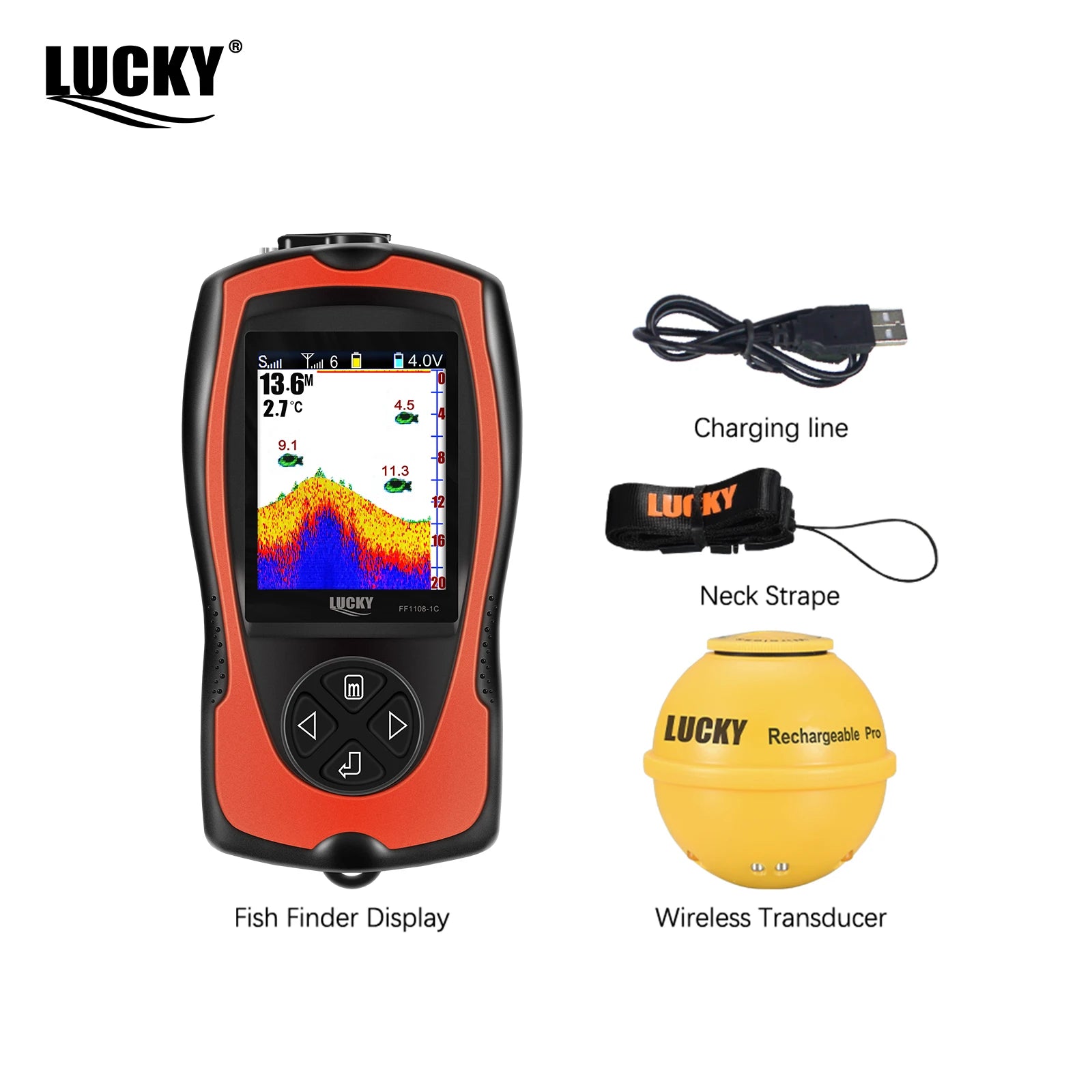 Sonar sans fil rechargeable pour la pêche