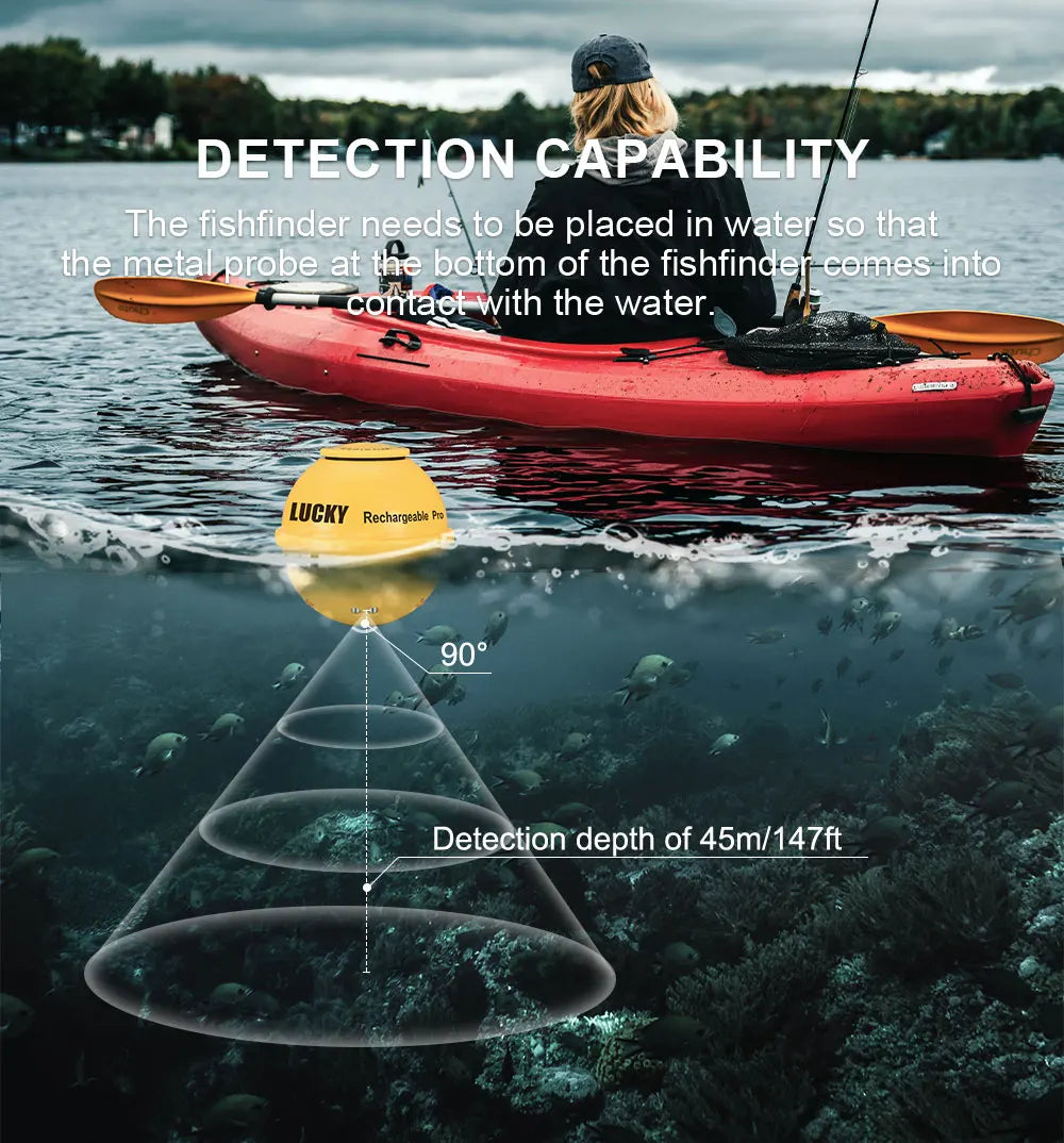 Sonar sans fil rechargeable pour la pêche